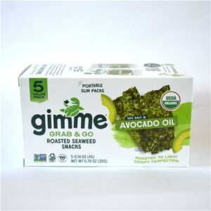 Gimme Roasted Seaweed Snacks Grab & Go Sea Salt & Avocado Oil 5x4g