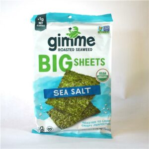 Gimme Roasted Seaweed Big Sheets Sea Salt 7 Sheets 26g