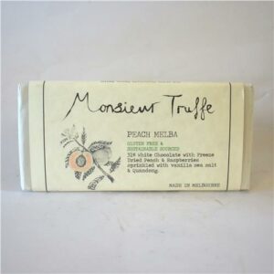 Monsieur Truffe Peach Melba 27% White Chocolate 90g