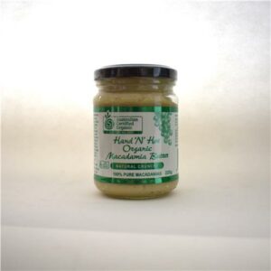 Hand 'n' Hoe Organic Macadamia Butter Natural Crunchy 225g