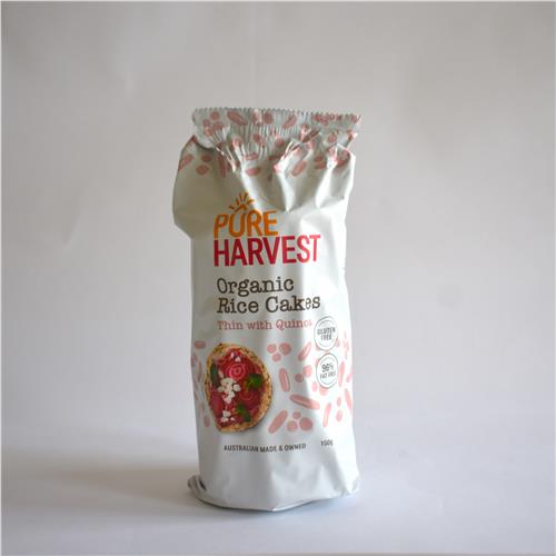 Pure Harvest Rice Cakes Thins Quinoa 150g