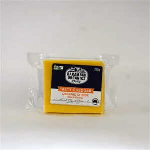 Barambah Cheese Cheddar Block 250g  Certified Organic