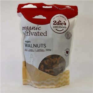 2Die4 Walnuts Activated Vegan 500g Certified Organic