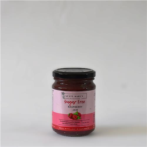 Aunty Marys Jam Sugar Free Raspberry Jam 250g