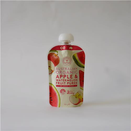 AOFC Fruit Puree Apple Watermelon 120g Certified Organic