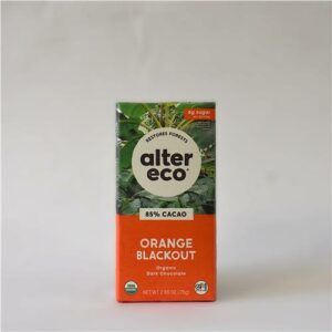 Alter Eco Chocolate Dark Orange Blackout 75g Certified Organic