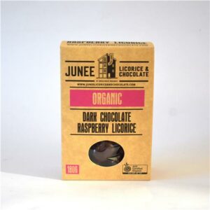 Junee Raspberry Licorice Dark Chocolate 180g