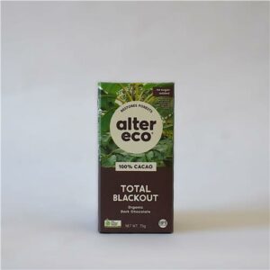 Alter Eco Chocolate Dark Total Blackout 100% 84g Certified Organic