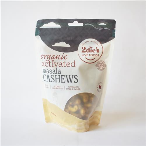 2 die 4 Activated Organic Masala Cashews 600G