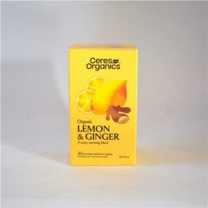 Ceres Tea Lemon Ginger Tea 20pk Certified Organic