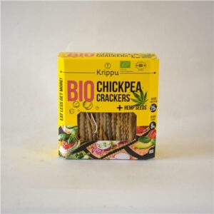 Krippu Organic Chickpea Crackers Hemp Seeds 80g