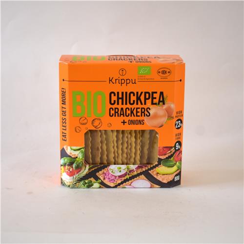 Krippu Crackers  Chickpea Onion 80g Certified Organic