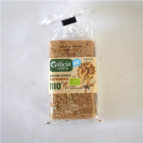 Galicia Wholegrain Multicereal Crispbread 110g Certified Organic