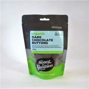 Honest To Goodness Chocolate Buttons Dark 200g Certified Organic