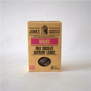 Junee Raspberry Licorice Milk Chocolate 180g