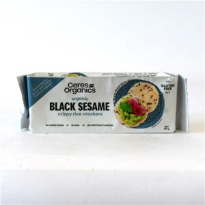 Ceres Rice Crackers Black Sesame 100g. Certified Organic