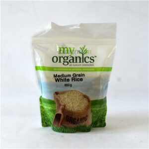 My Organics Medium Grain White Rice 650g